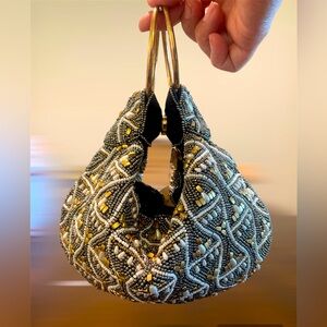 Vintage Beaded Clutch Wristlet